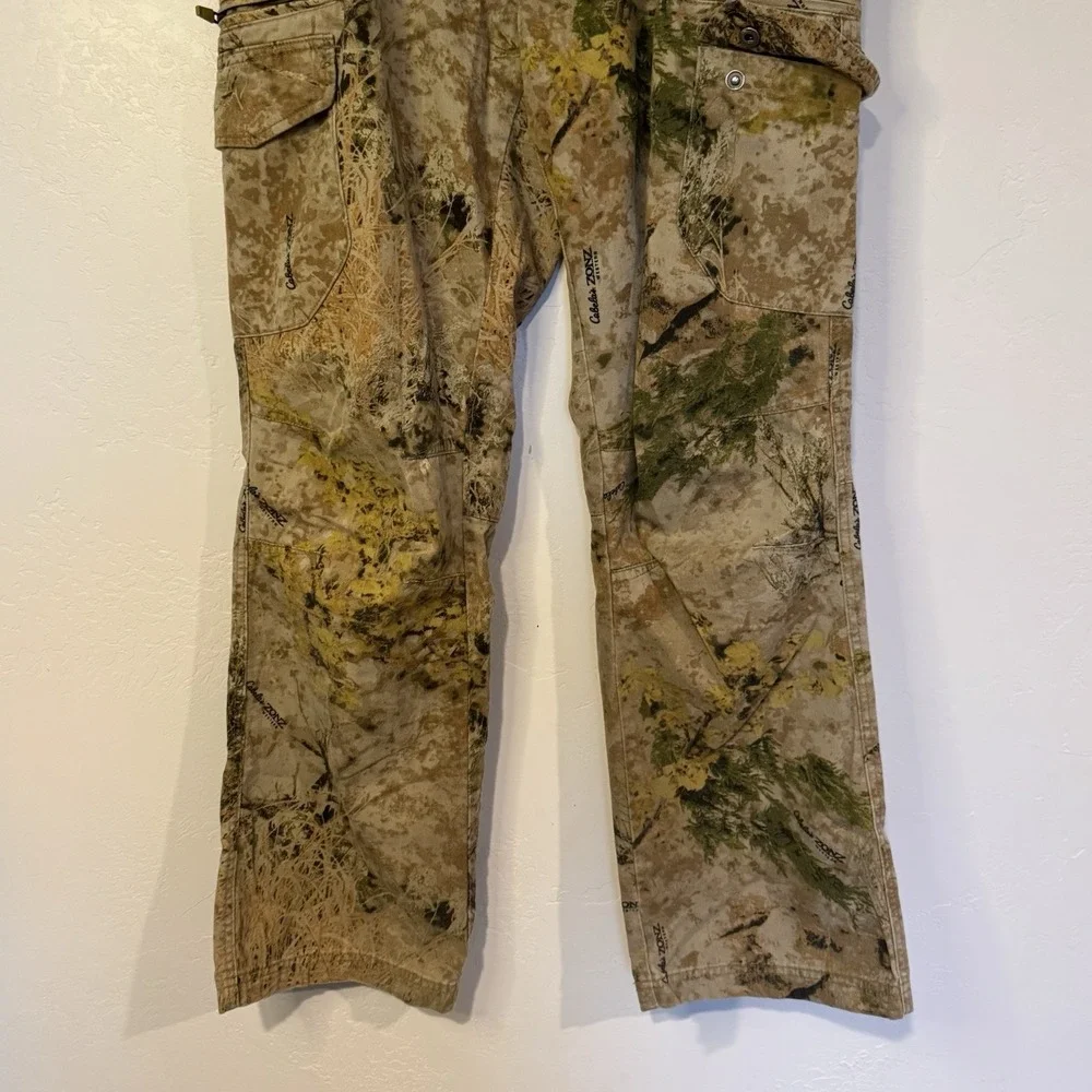 Cabela's Zonz Western Men's Camo Cargo Pants Size 30x29 Regular Hunting Pants